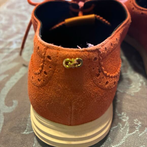 Cole Haan Grand OS Orange Suede Lace-Up Sneakers Mens 10B Casual Derby Wingtip main image 10